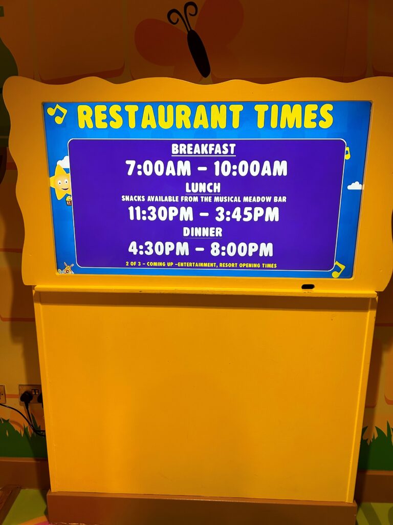 The Restaurant Opening Times At The Alton Towers Resort CBeebies Land Hotel